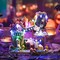 Lighted Halloween Village Houses with Music and LED Lights (Colorful)